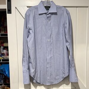 Ralph Lauren Men's Blue Striped Dress Shirt